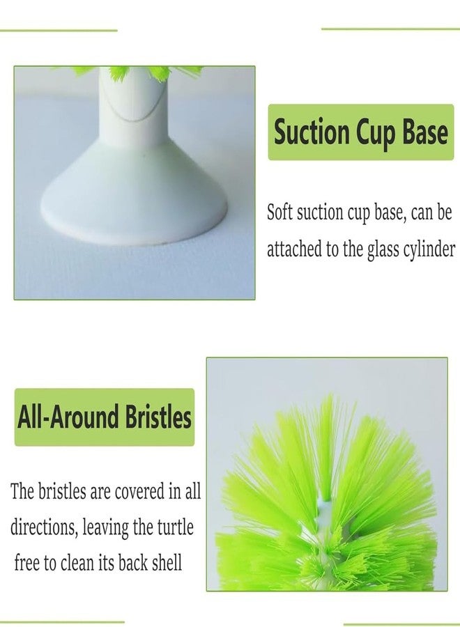 FORZENA Turtle Brush with Suction Cup for Tank Scratches - Back and Shell Cleaning, Scrub for Red Eared Slider, Exfoliate and Remove Scutes (Green) - Image 5